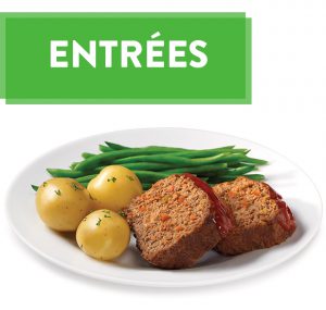 Entrees Button with Mini Meatloaf