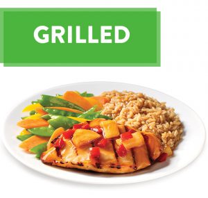 Grilled Button with Grilled Chicken Teriyaki