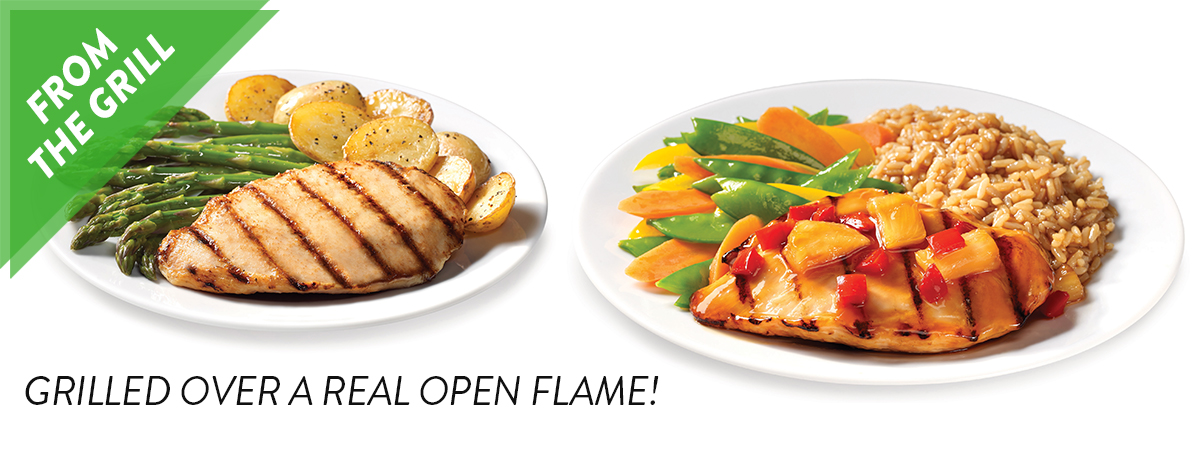From the Grill Banner showing Grilled Chicken Breasts and Grilled Chicken Teriyaki