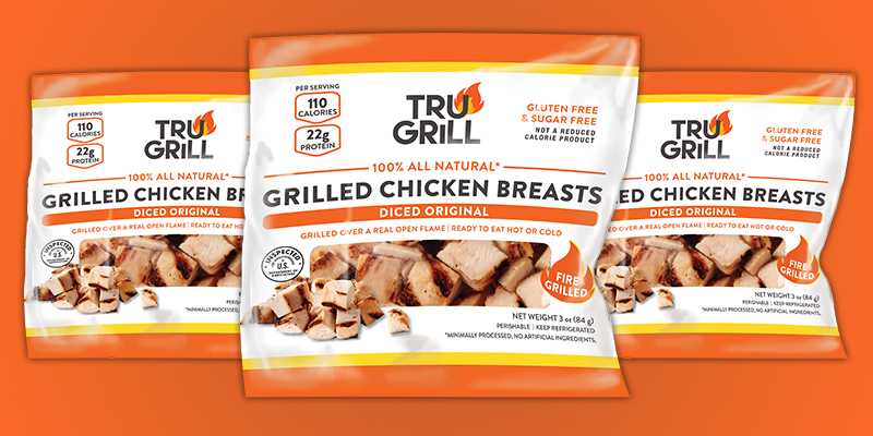 Tru Grill Original 3oz Diced Grilled Chicken Breasts