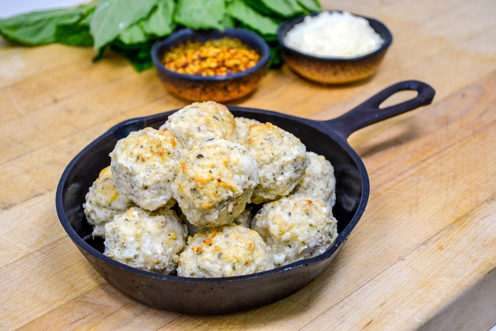 Three-Cheese Chicken Meatballs