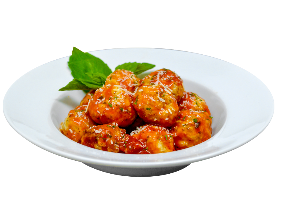 Three Cheese Chicken Meatballs with Marinara Sauce