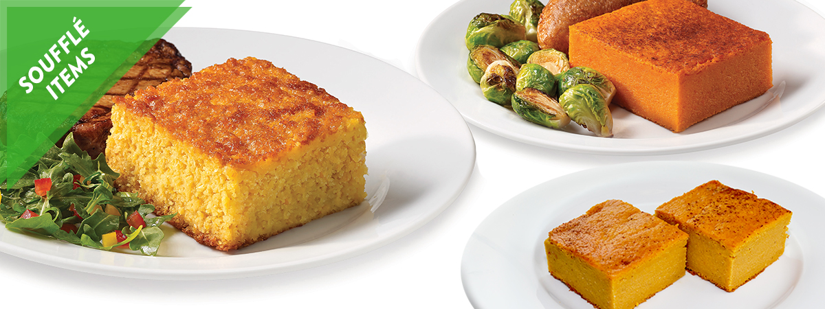 Soufflé Banner with Corn, Carrot, and Sweet Potato Soufflés