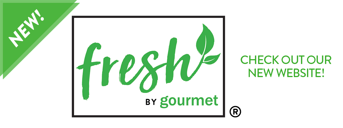 Fresh By Gourmet website Banner with boxed logo
